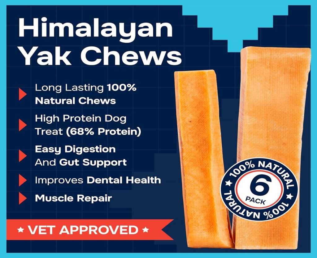 Natural Yak Cheese Himalayan Made Chews for All Breeds Lactose Free Yak Chews for Small, Medium & Large Dogs Dental Cleaning Dog Chews Agressive Chewers Long Lasting Odor & Gluten Free